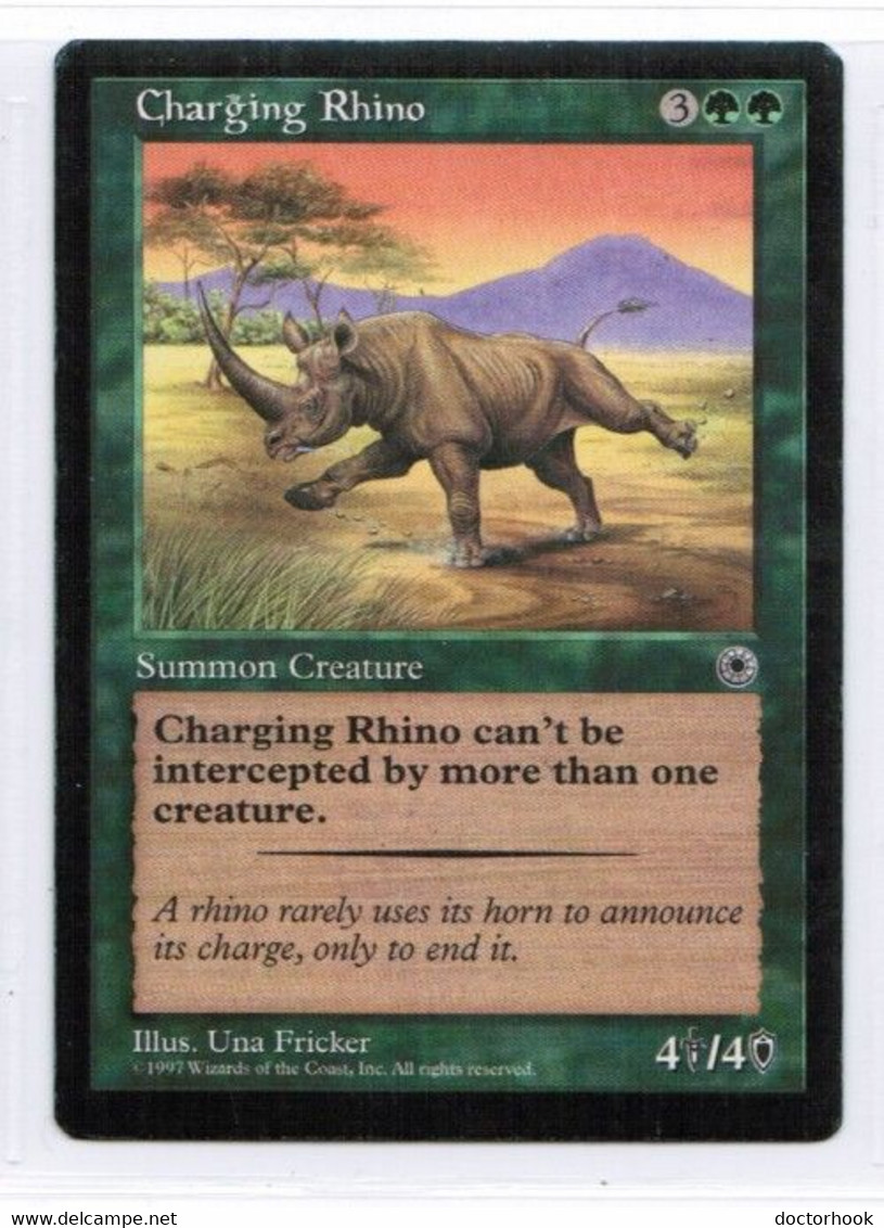 MAGIC The GATHERING  "Charging Rhino"---PORTAL (MTG--156-2) - Otros & Sin Clasificación