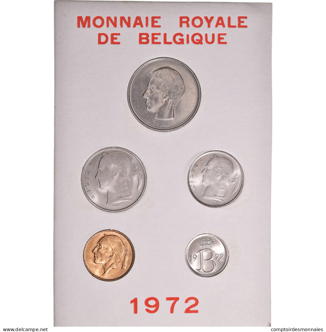 Monnaie, Belgique, Baudouin I, Coffret, 1972, BU - French Legend, FDC - FDC, BU, BE & Coffrets