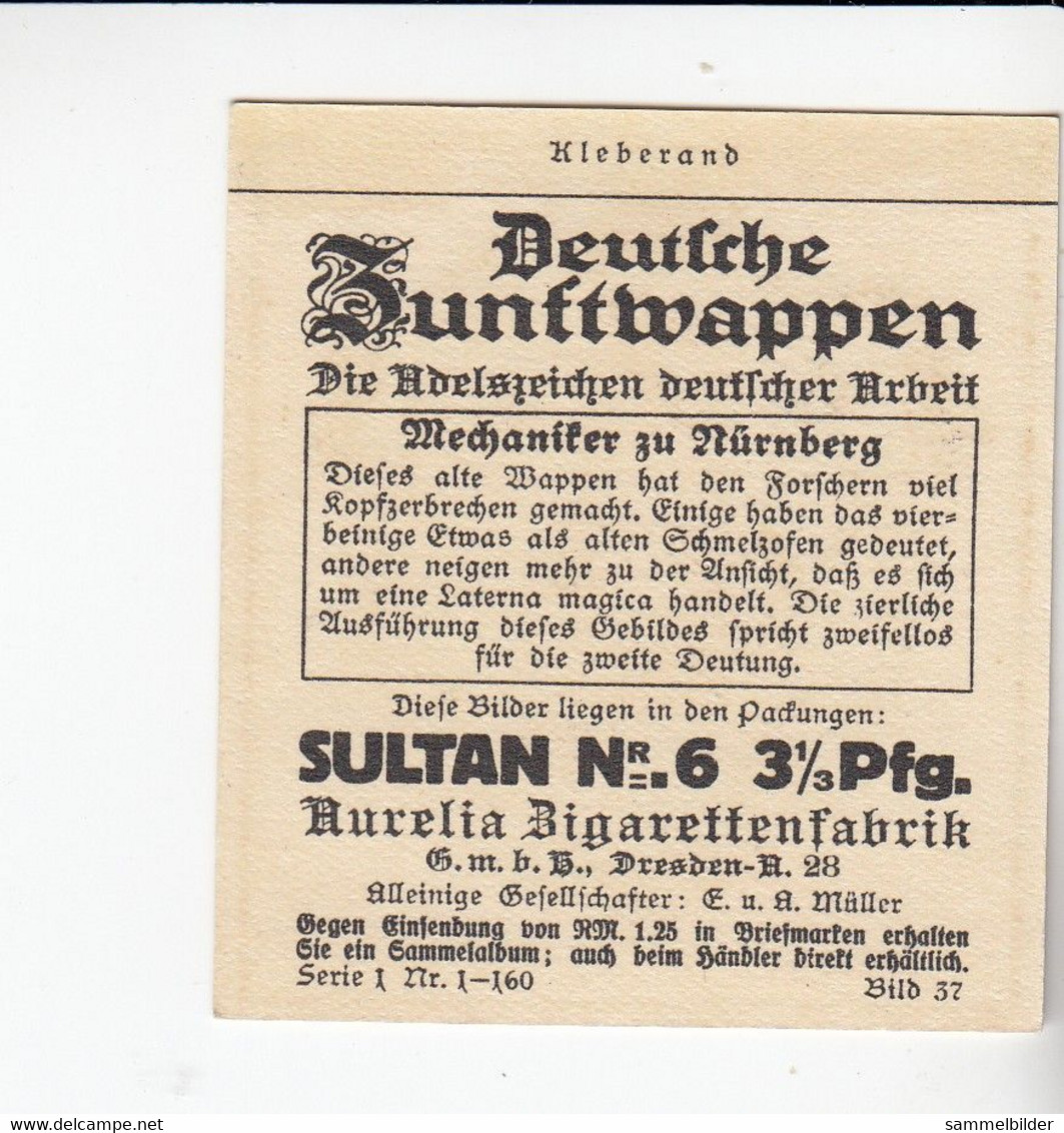 Aurelia Deutsche Zunftwappen  Mechaniker Zu Nürnberg  Bild # 37 Von 1935 - Collections & Lots