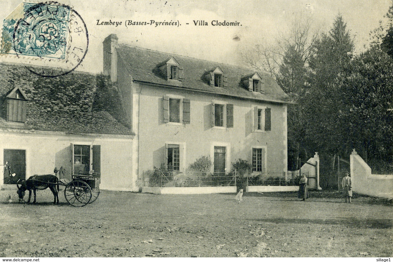 Carte Postale Ancienne.  Lembeye Basses-Pyrénées - Villa Clodomir. Peu Commune - Lembeye