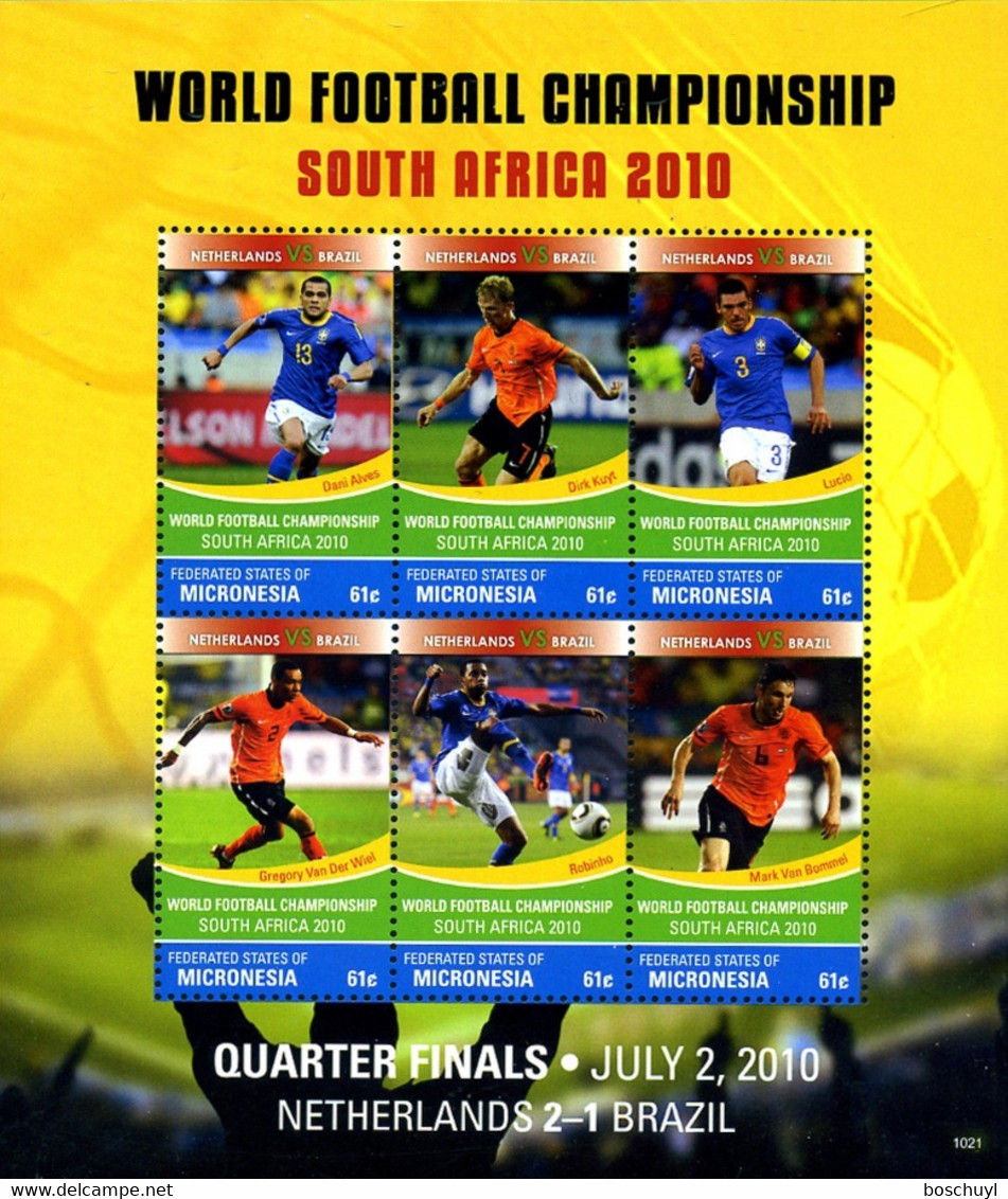 Micronesia, 2010, Soccer World Cup South Africa, Football, MNH Sheet, Michel 2151-2156 - Micronesia