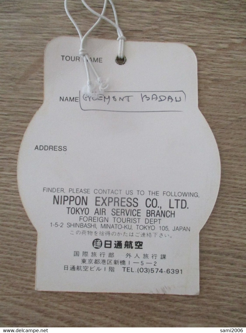 Etiquette à Bagage  JAPON TOKYO AIR SERVICE BRANCH NIPPON EXPRESS - Baggage Labels & Tags