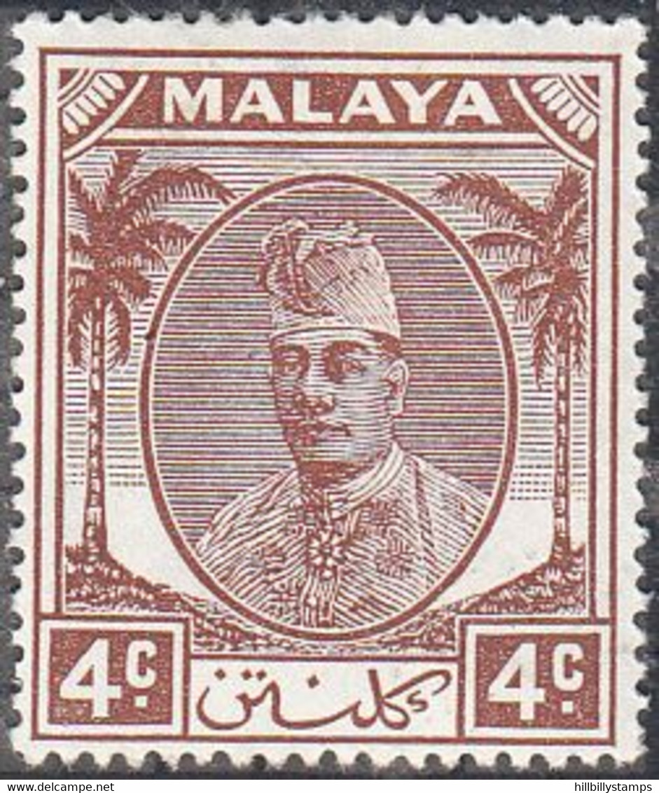 MALAYA  -- KELANTAN   SCOTT NO 53   MINT HINGED   YEAR 1951 - Kelantan