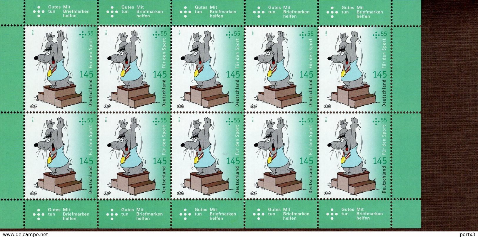 Bund Kleinbogen 3075 - 3077 Cartoons MNH  Postfrisch ** Neuf - 2011-2020