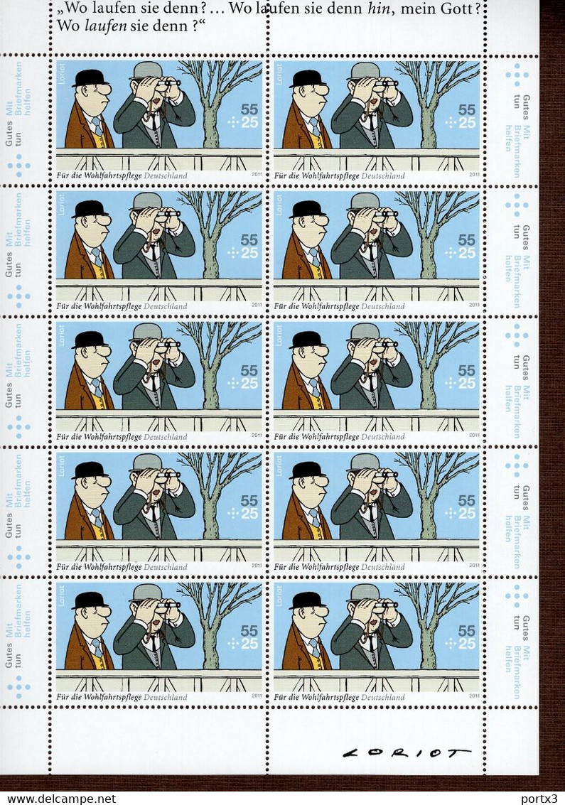 Bund Kleinbogen 2836 - 2839 Loriot MNH  Postfrisch ** Neuf - 2011-2020