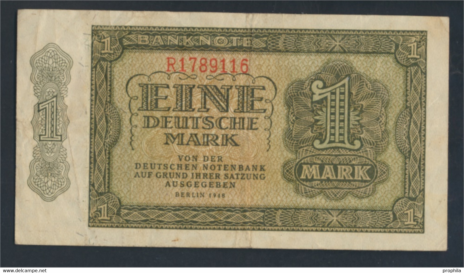 DDR Rosenbg: 340d KN 7stellig, Davor Ein Buchstabe Gebraucht (III) 1948 1 Deutsche Mark (9810762 - 1 Deutsche Mark