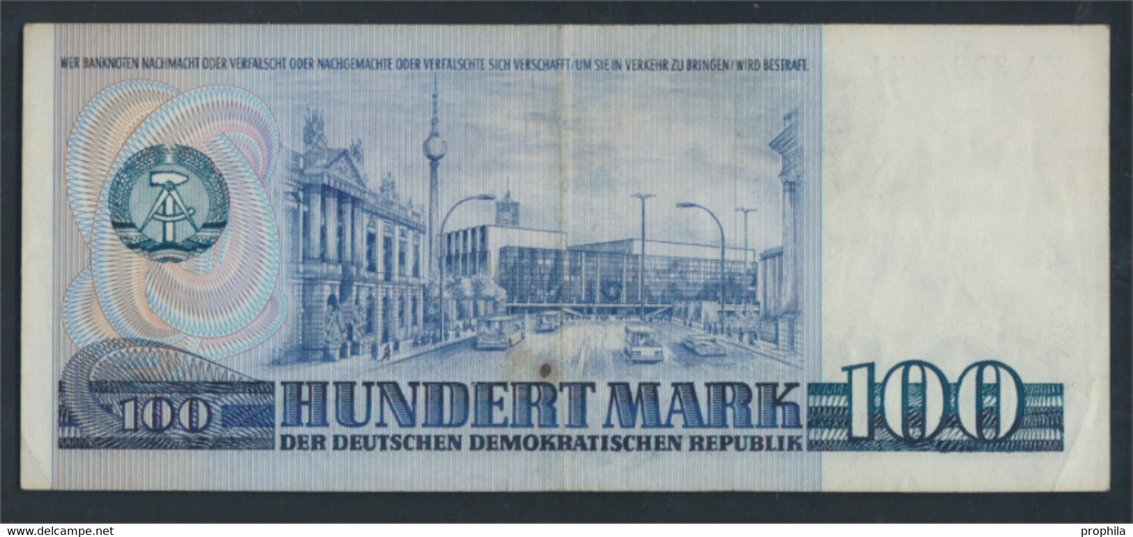 DDR Rosenbg: 363b Typensatz Austauschnote Gebraucht (III) 1975 100 Mark (9810714 - 100 Mark