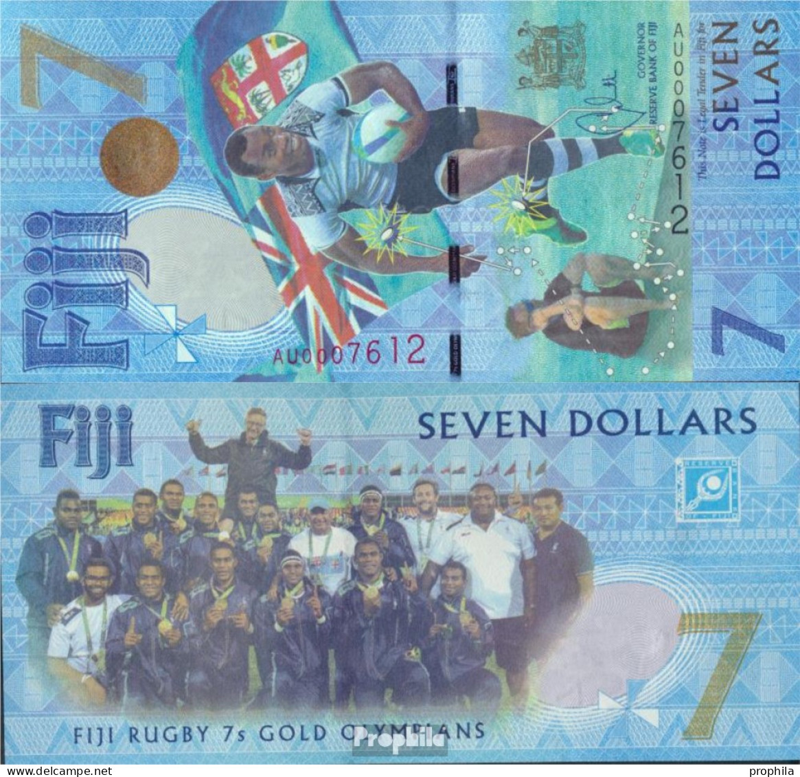 Fidschi-Inseln Pick-Nr: 120a Bankfrisch 2016 7 Dollars - Fidji