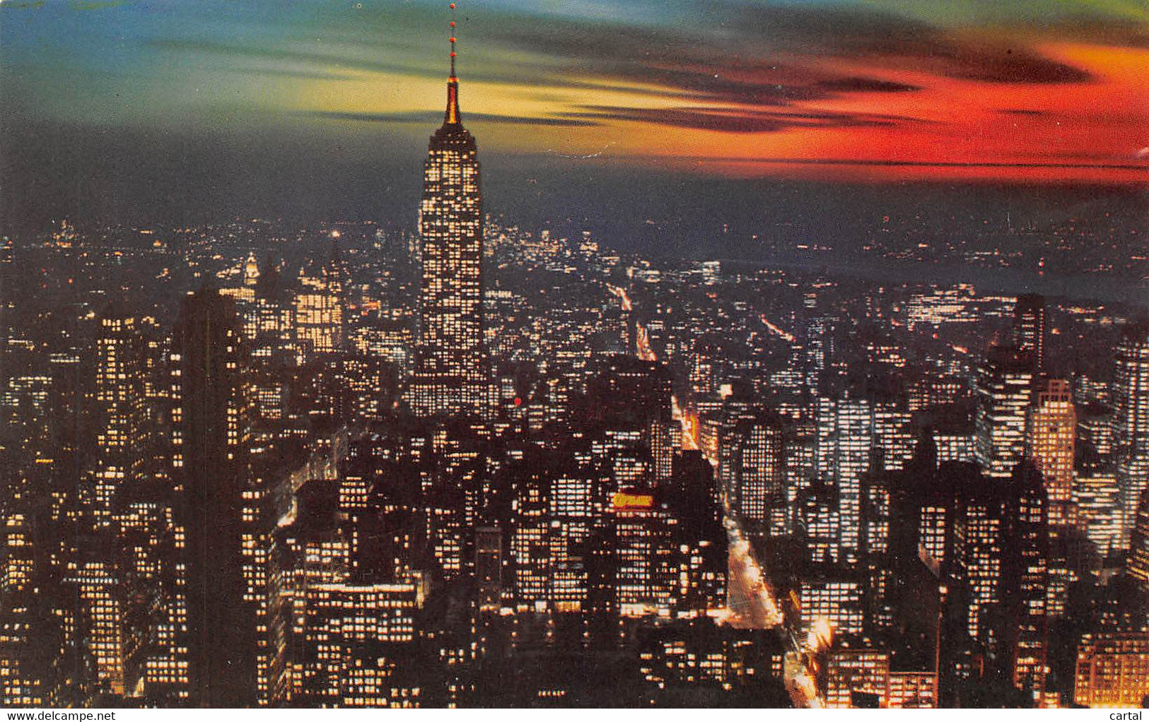 NEW YORK CITY - Looking South By Night. - Mehransichten, Panoramakarten