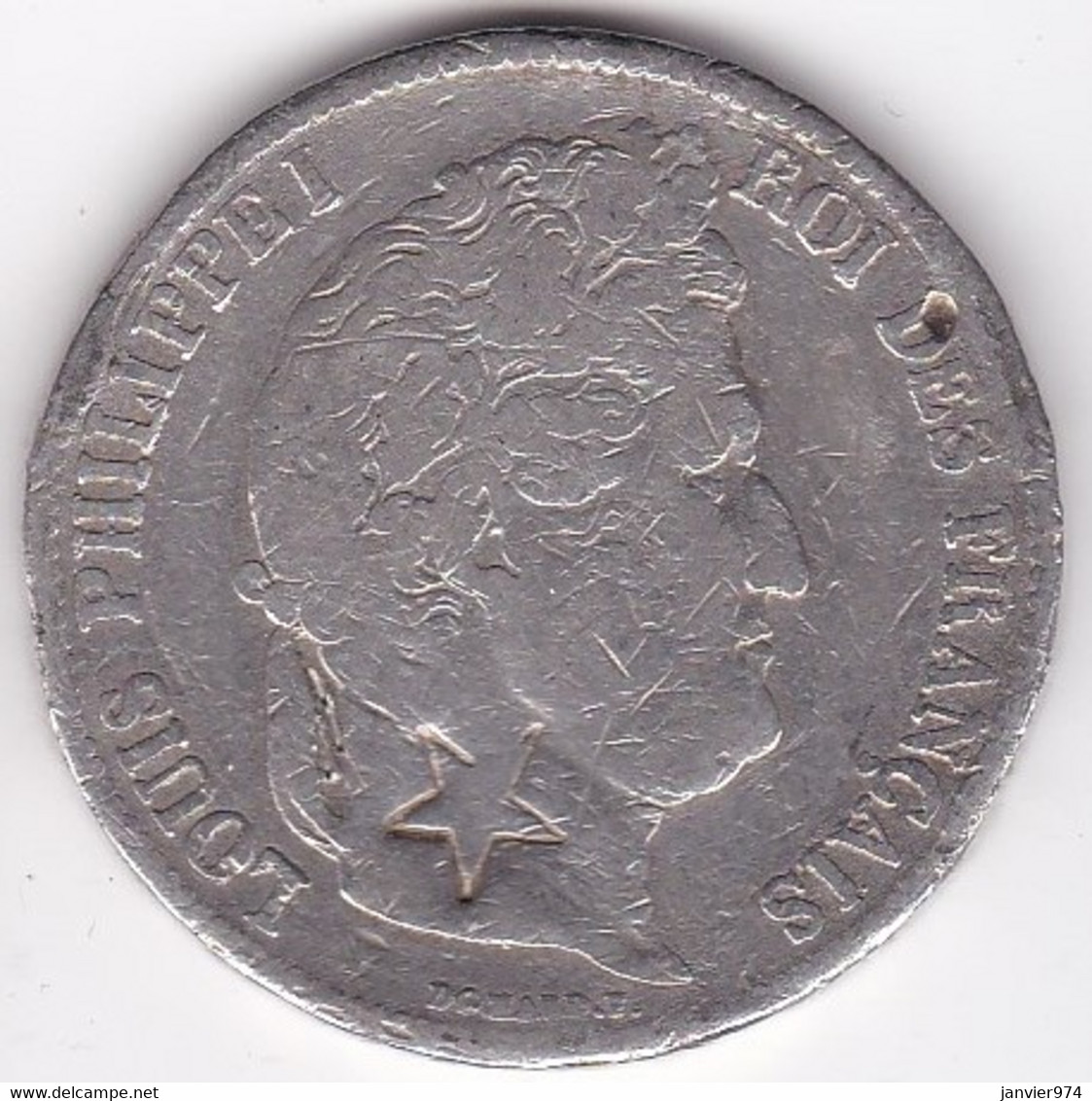 5 Francs 1837 W , Louis Philippe I, Avec Contremarque ETOILE à 5 Branches , En Argent. - 5 Francs