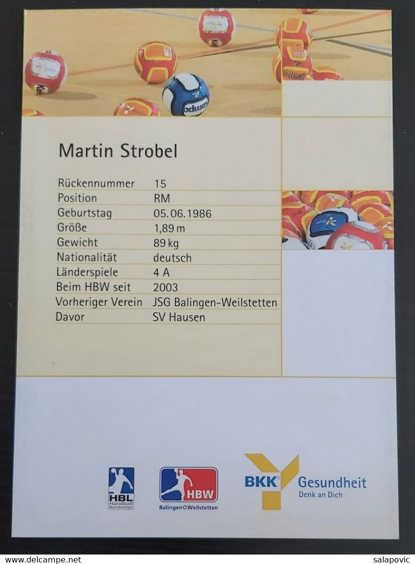 Martin Strobel  HBW Balingen-Weilstetten Handball Club   SL-2 - Handball