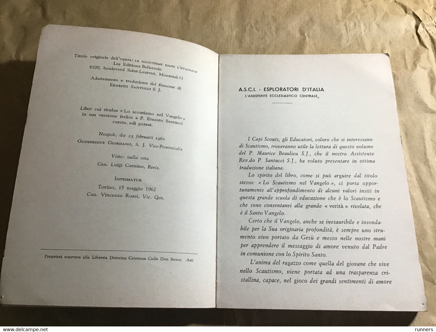 Lo Scautismo Nel Vangelo Ediz.LDC 1962 - Jugend