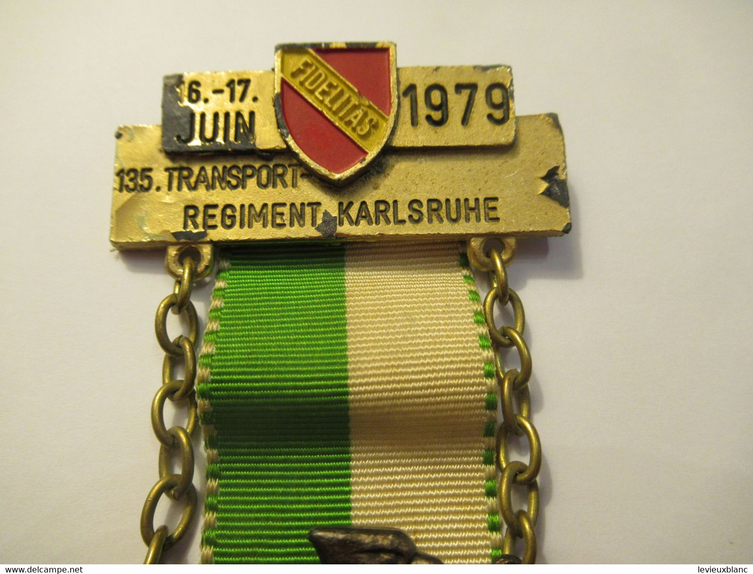 Médaille souvenir/ 135éme Régiment du Train/Karlsruhe/ Allemagne/ Avec Drapeaux FR-D-US-CND / 1979        SPO388