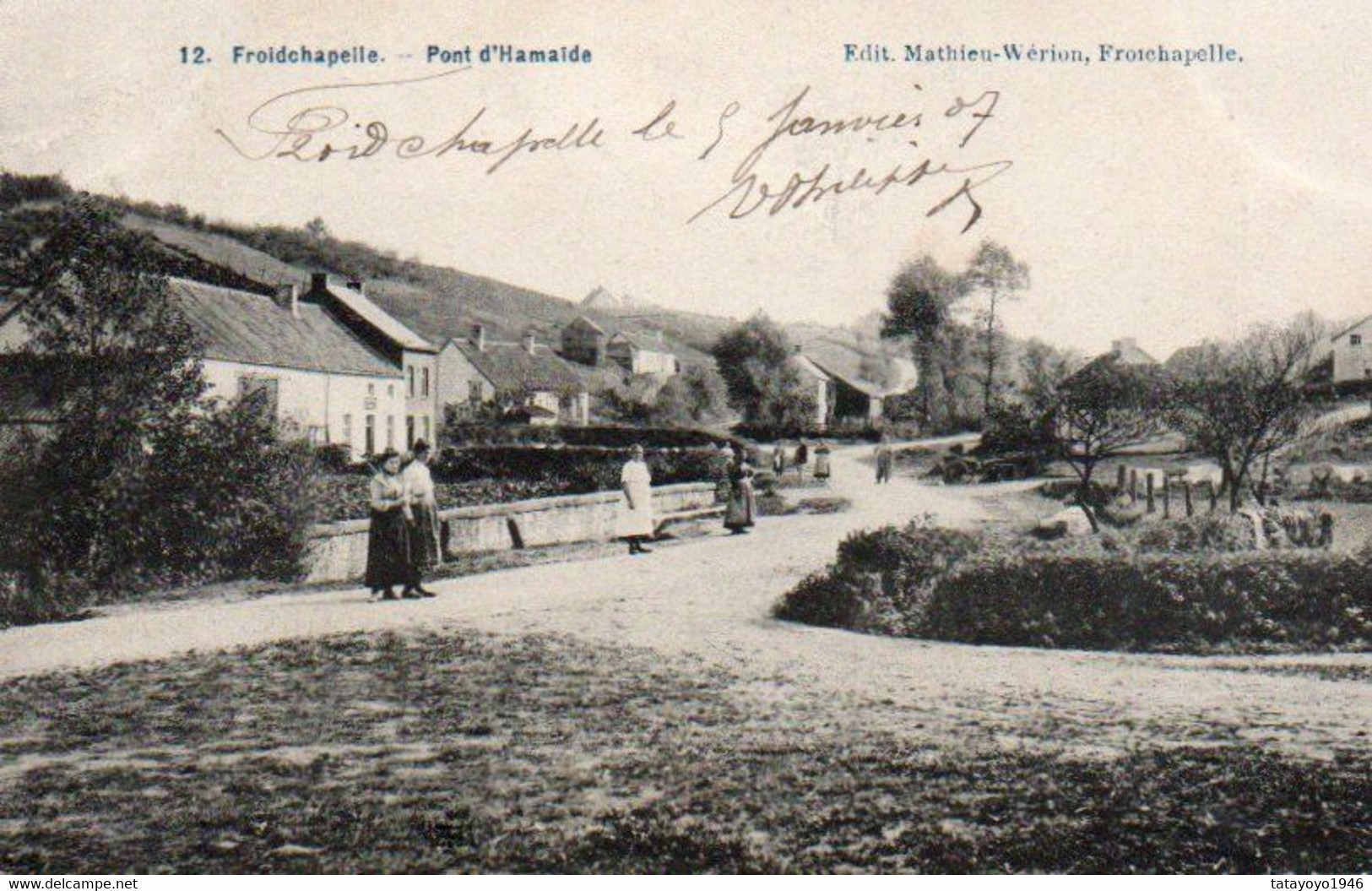 Froidchapelle  Pont D'Hamaide Animée   Voyagé En 1909 - Froidchapelle