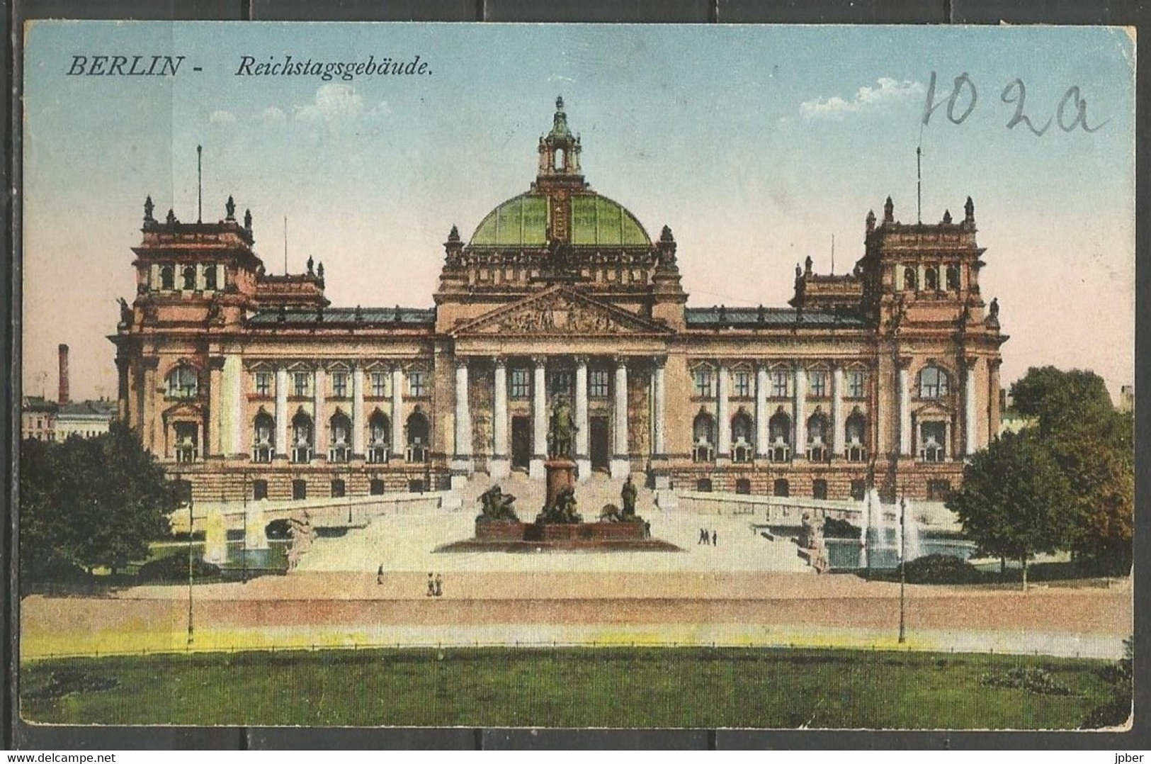 Belgique - Cachet "POSTES MILITAIRES 10" Du 24-5-24 - Carte Postale BERLIN Reichstagsgebaüde - Briefe U. Dokumente