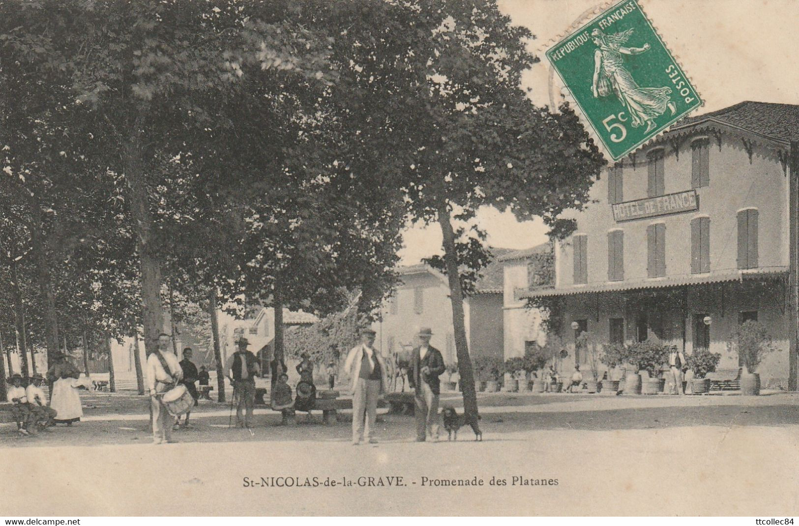CPA-82-ST NICOLAS DE LA GRAVE-Promenade Des Platanes-Animée - Saint Nicolas De La Grave