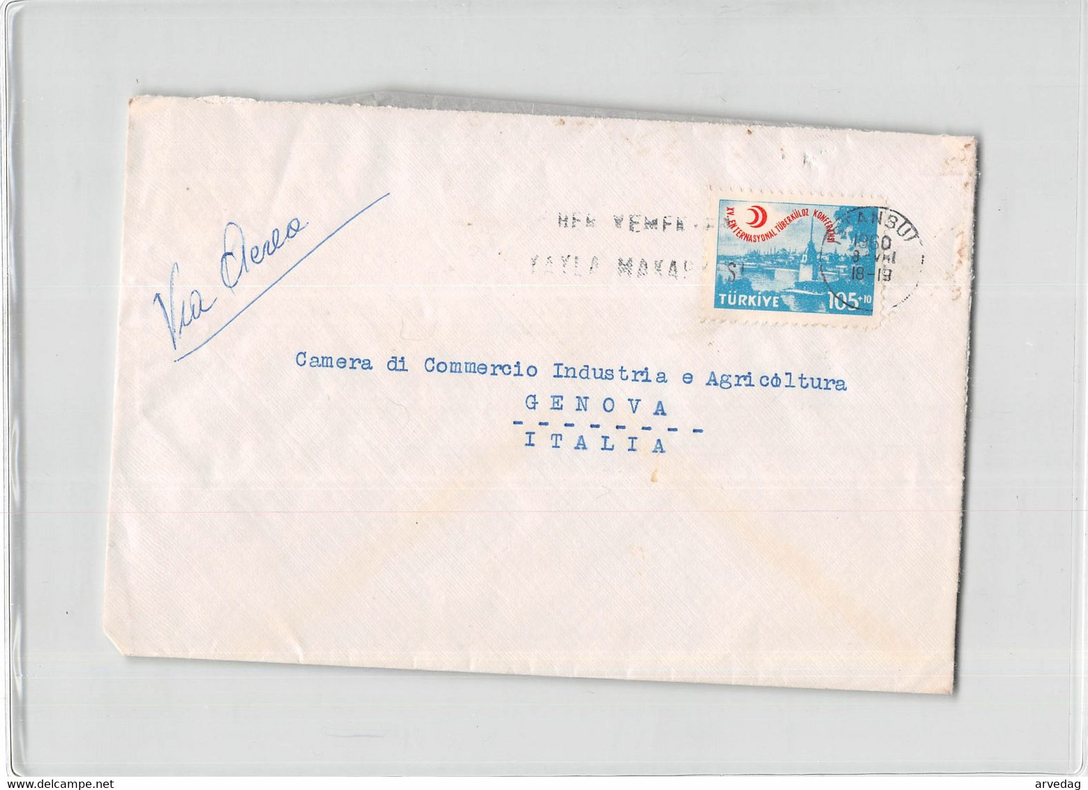 AG1684 01  ISTANBUL TO GRNOVA - AIR MAIL - Lettres & Documents