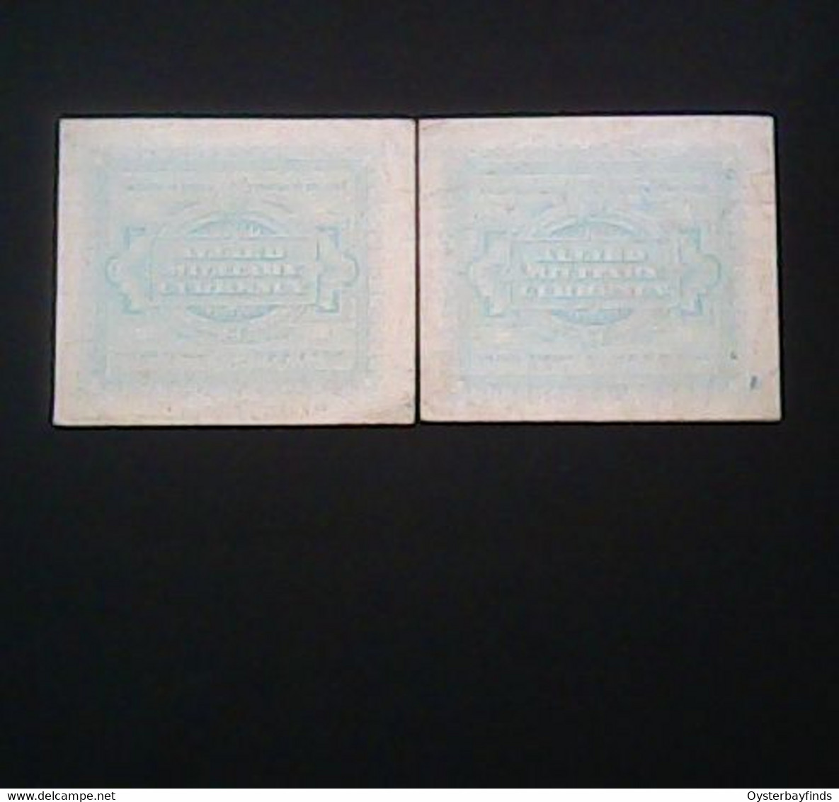 Italy 1943: 2 X 1 Lira With Consecutive Serial Numbers - Allied Occupation WWII