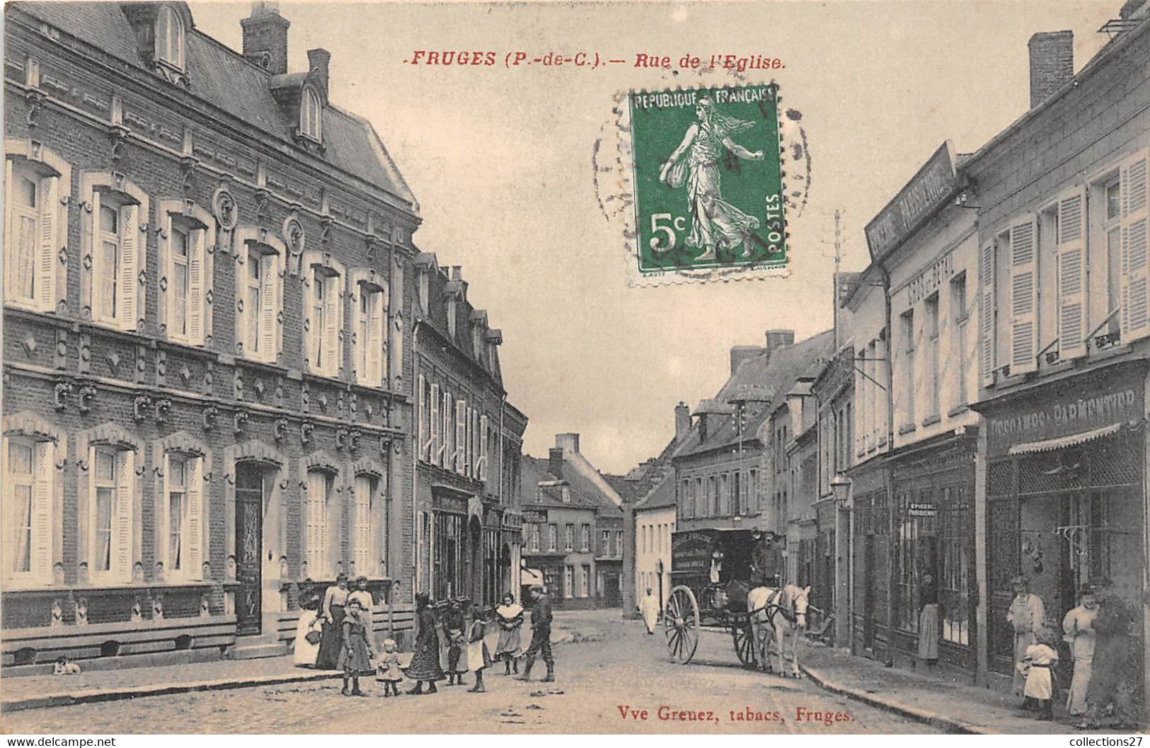 62-FRUGES- RUE DE L'EGLISE - Fruges