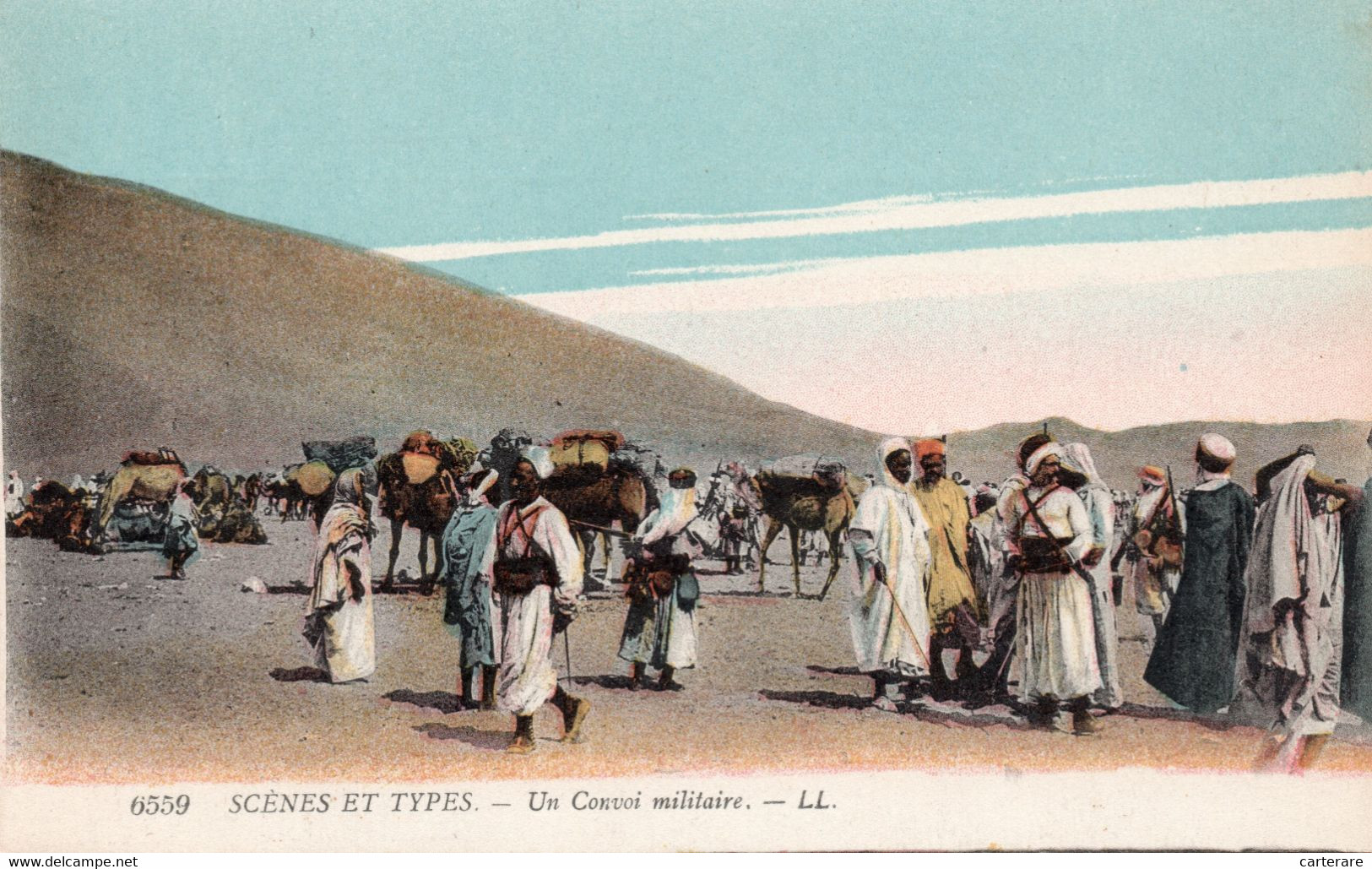 AFRIQUE DU NORD,ALGERIE,IL Y A 100 ANS,EPOQUE FRANCAISE,MILITAIRE,ET TRANSPORT DE MATERIEL,RARE - Beroepen