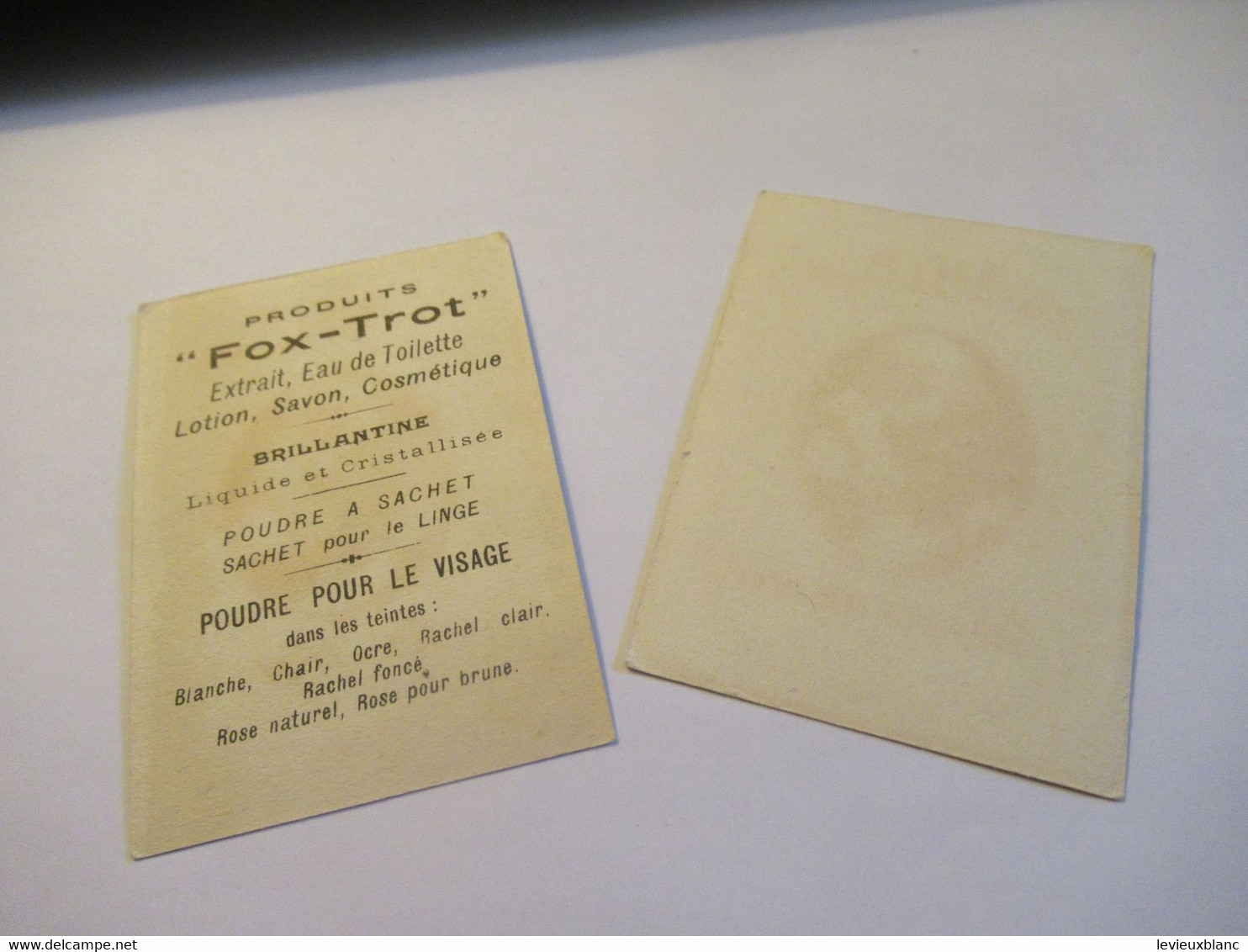 2 Petites Cartes Publicitaires Parfumées/ ARYS, 2 Rue De La Paix Paris/Fox-Trot/ Faisons Un Rêve/Vers 1920   PARF240 - Antiguas (hasta 1960)