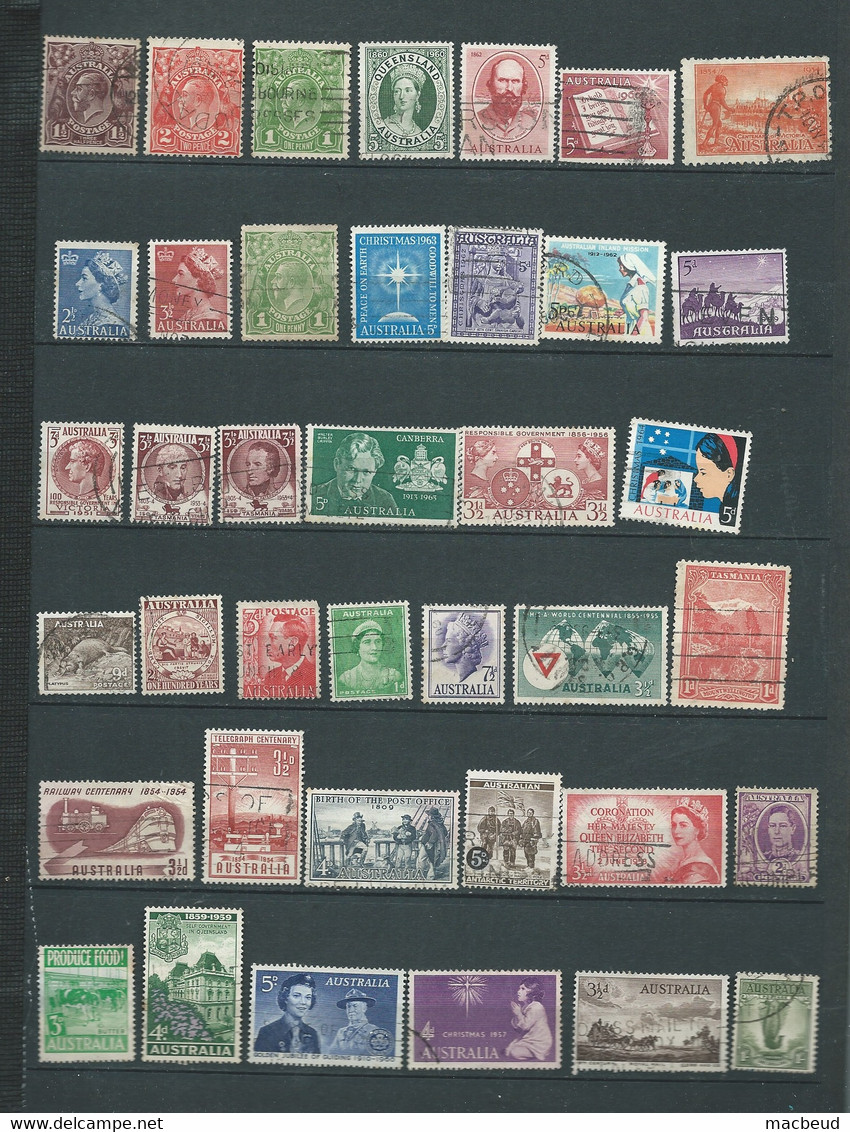 Australie - Lot De  39 Timbres Oblitérés Toutes époques Confondue  -    Bip 13201 - Collections