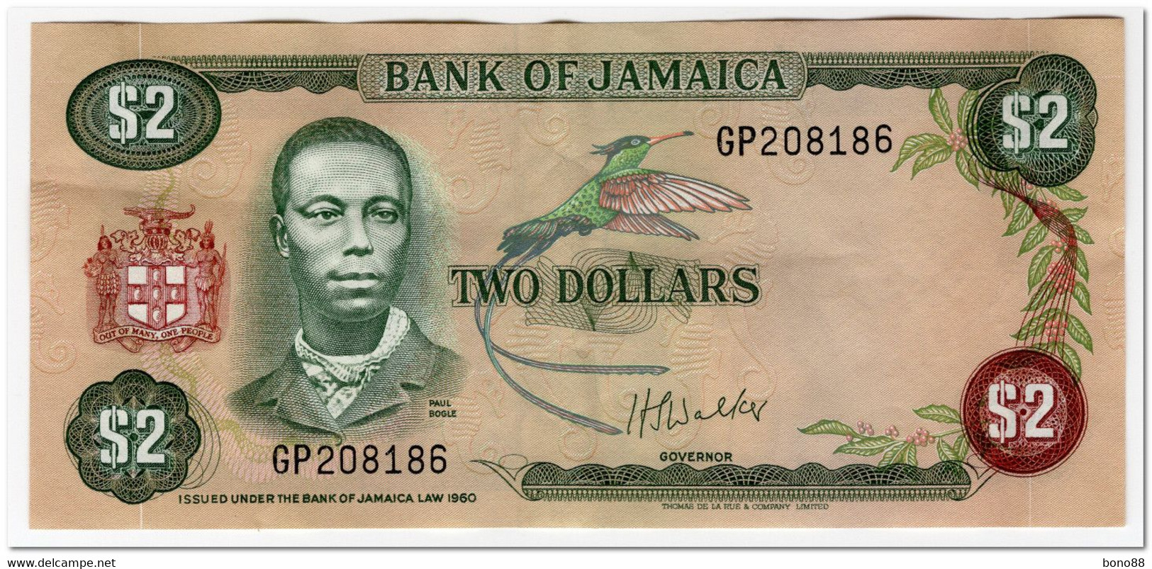 JAMAICA,2 DOLLARS,1976,S.5,P.60b,VF+ - Jamaica