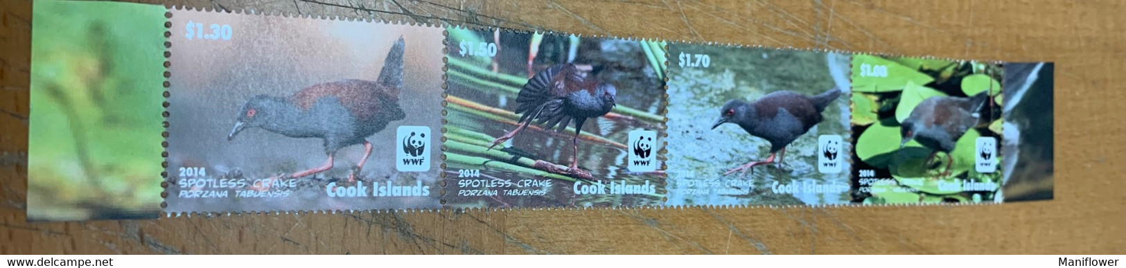 Birds WWF Cock Island Stamp From Hong Kong MNH - Lettres & Documents