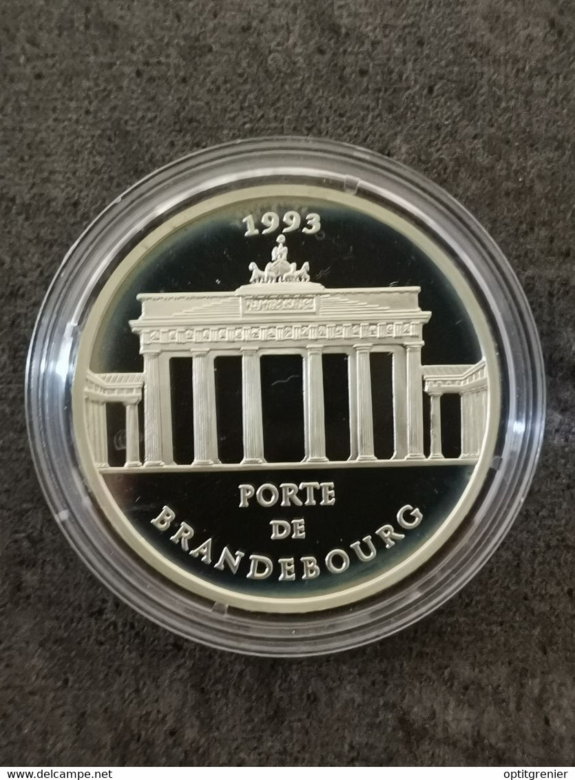 100 FRANCS 15 ECUS BE PROOF PORTE DE BRANDEBOURG 1993 / 20000 EX SILVER FRANCE / CAPSULE - Essays & Proofs