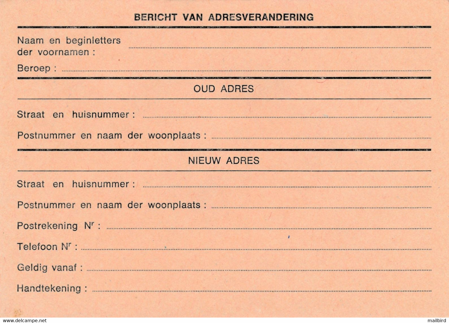 CA/AV 21 M1F - 4,50fr Bleu/blauw+P010M - Bericht Van Adresverandering -1977- NEUF / NIEUW - Avis Changement Adresse