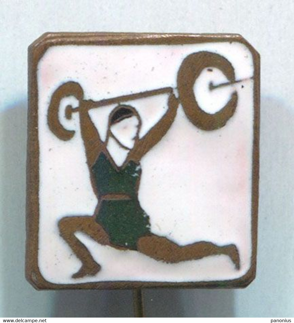 WEIGHTLIFTING - Hungary, Enamel, Vintage Pin, Badge, Abzeichen - Weightlifting