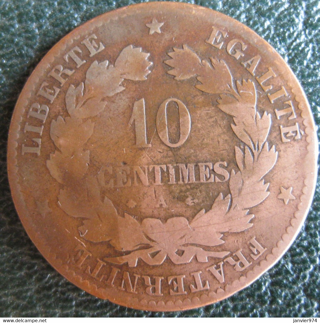 10 Centimes Cérès 1870 A Paris , En Bronze . Gadoury 265 - 1870-1871 Government Of National Defense