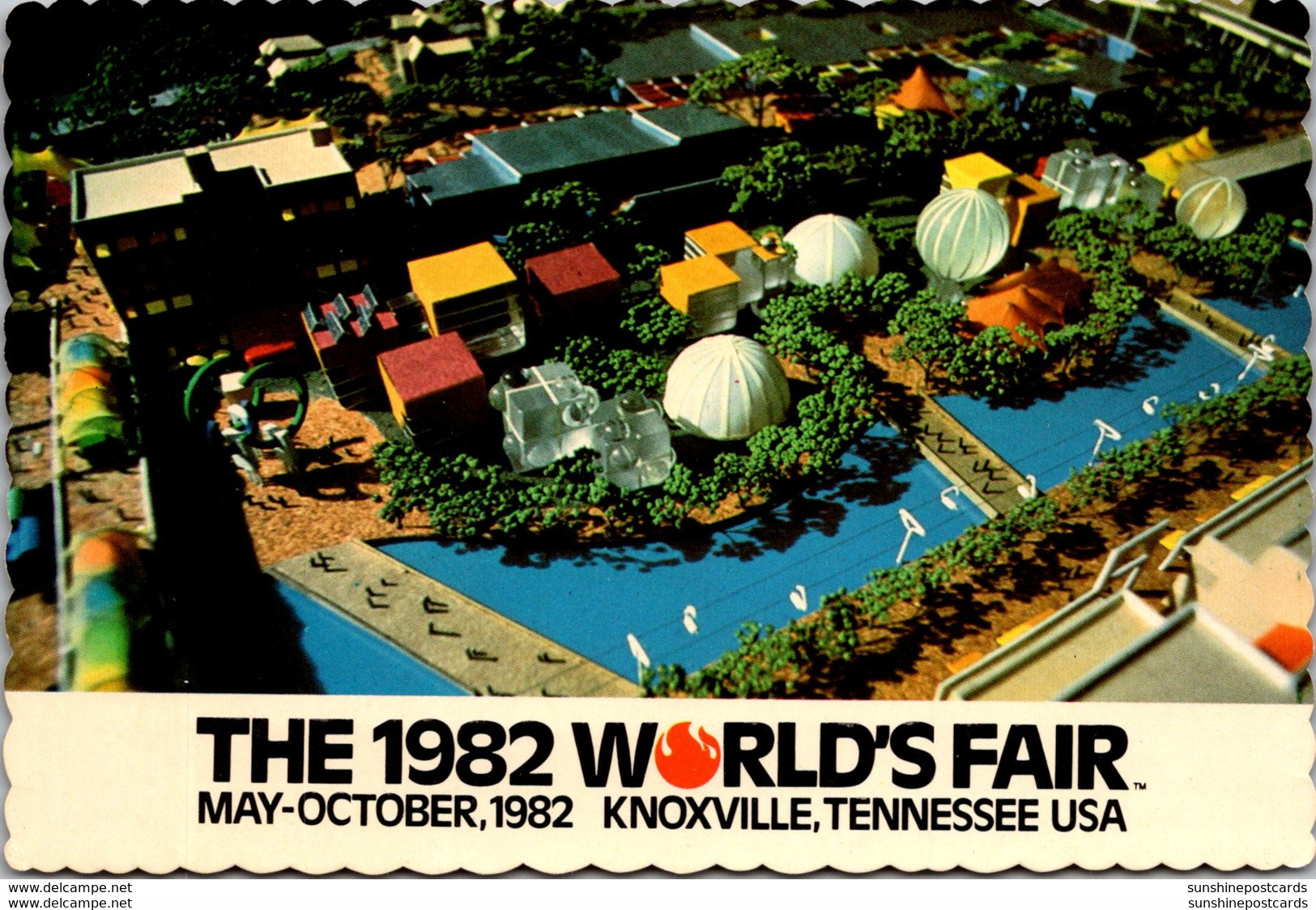 Tennessee Knoxville 1982 World's Fair Aerial Vew - Knoxville