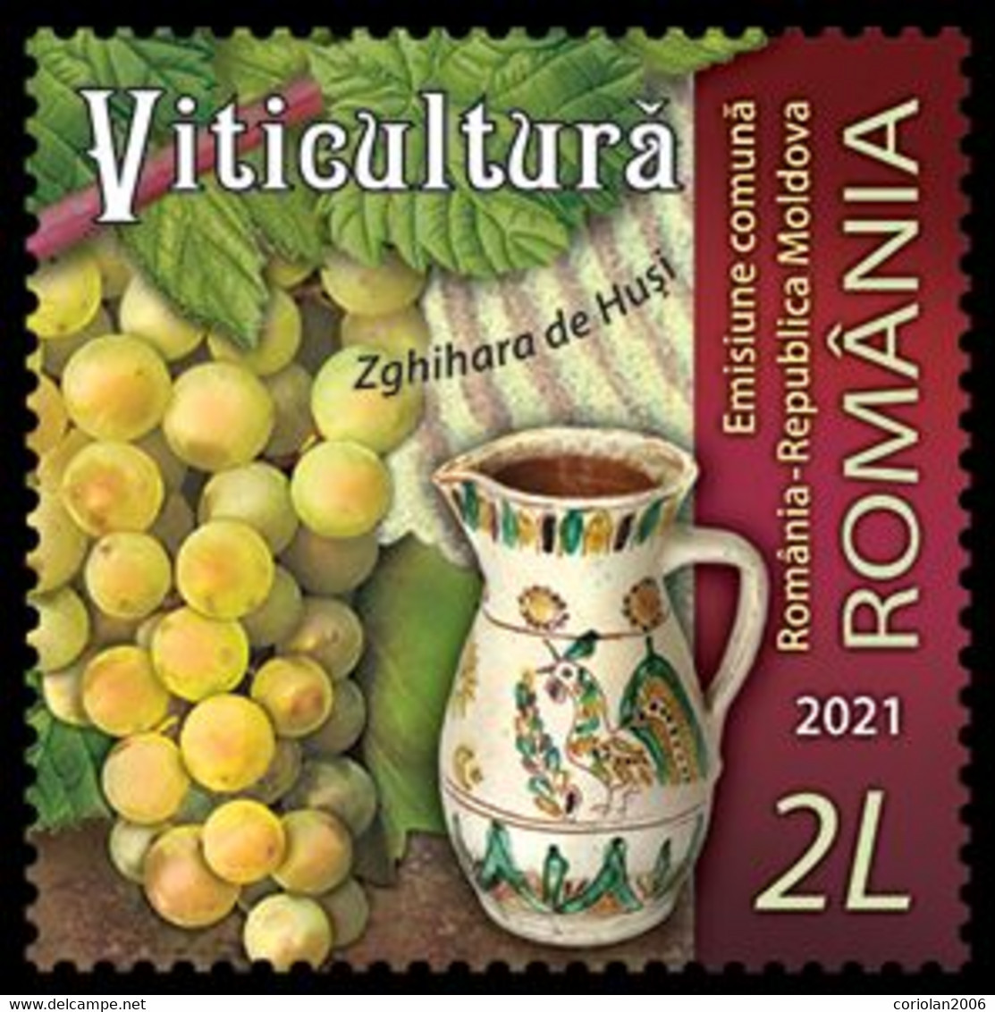 Romania 2021 / Viticulture, Joint Issue Romania-Moldova / Set 2 Stamps - Neufs