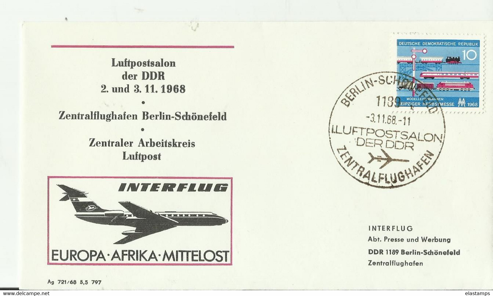 DDR CV INTERFLUG 1968 - Airmail