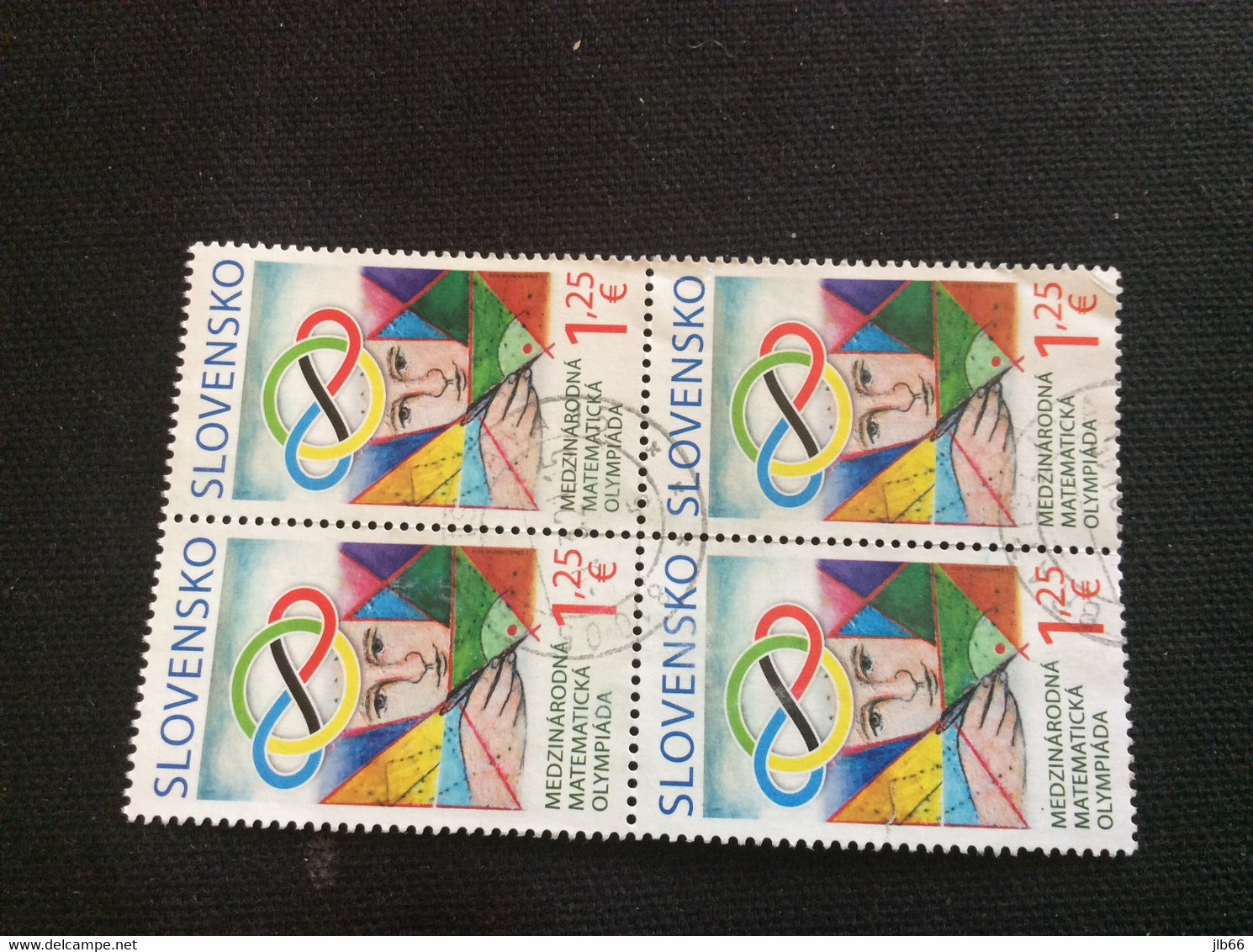 Slovaquie 2019 Yvert 768 Oblitéré Bloc De 4 Olympiades De Mathématiques Et Symbole Mathématique - Used Stamps