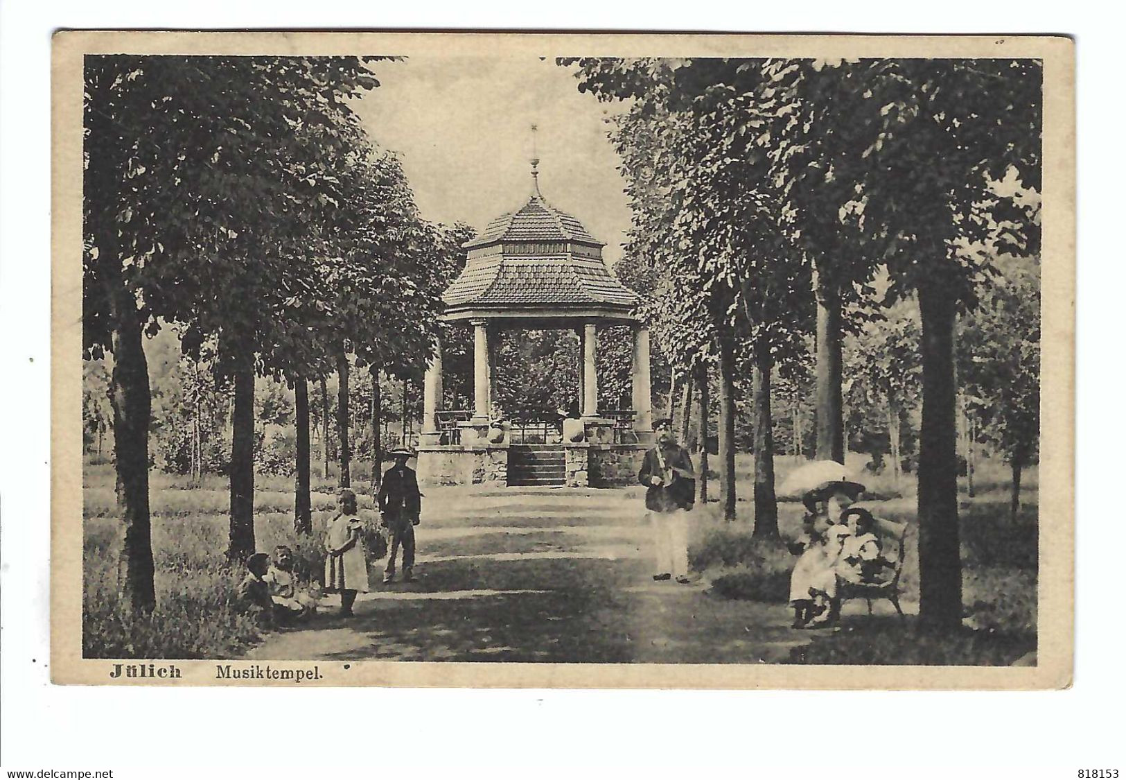 Jülich  Musiktempel BELGISCHE LEGERPOSTERIJEN  1919 - Jülich