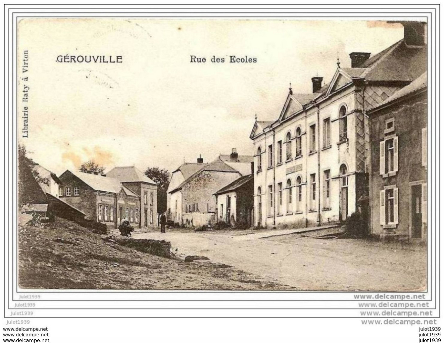 GEROUVILLE ..-- FELDPOST .  Rue Des Ecoles . 1914 .  Voir Verso . - Meix-devant-Virton