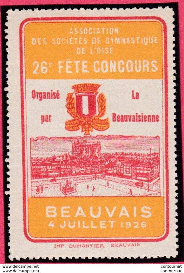 Vignette 60 BEAUVAIS Association Des Stés De GYmnastique Concours 4 Juillet 1926  - T44   OISE - Sport