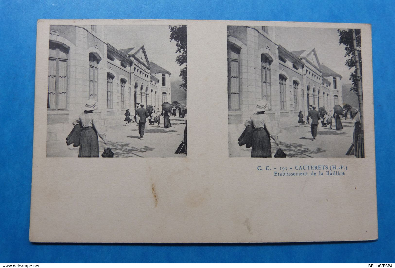 Cauterets   -2 X Cpa Carte Stereoscope Stereoscopique. Stereo Scoop Kaart-édit. C.C. N°197 & N°195 - Cartes Stéréoscopiques