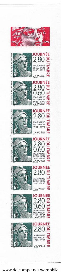 France 1995 Bande Carnet N°BC 2935 Non Dentelé. Marianne De Gandon. Cote 300€ - Giornata Del Francobolli