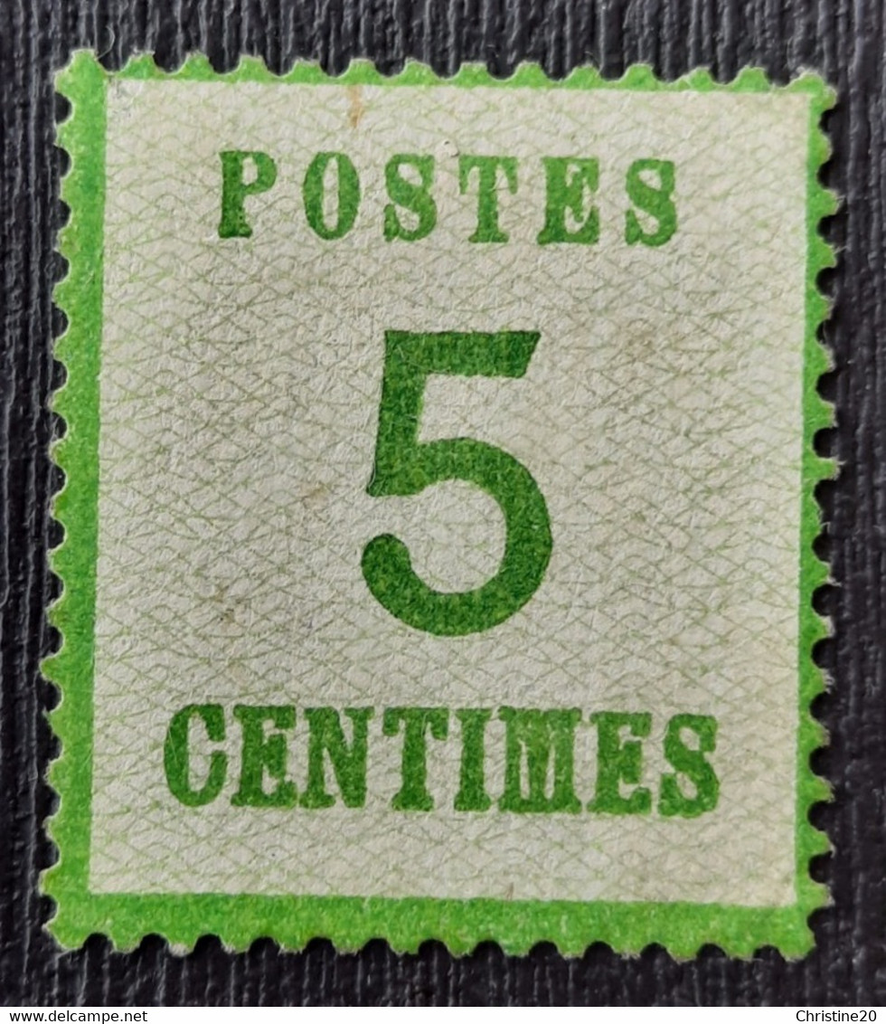 France 1870 Alsace-Lorraine N°5 (*) Infime Point Clair  Cote 250€ - Neufs