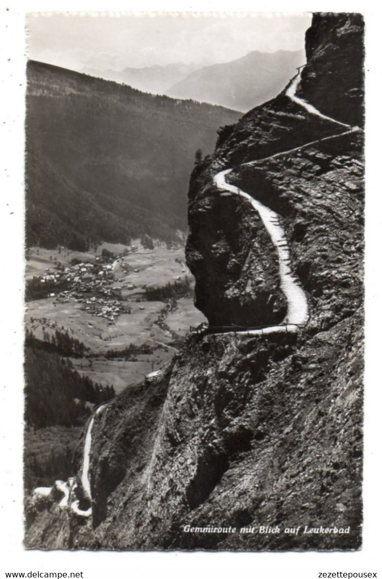 45665-ZE-SUISSE-Canton De Vaud-Gemmiroute Mit Blick Auf Leukerbad - Loèche-les-Bains