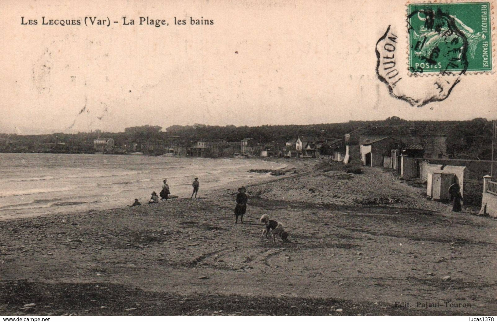 83 / LES LECQUES / LA PLAGE / LES BAINS  / TRES BELLE CARTE / - Les Lecques