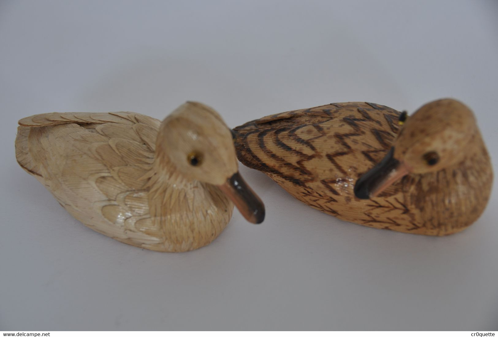 LOT DE 2 CANARDS En PAILLE - Birds - Ducks