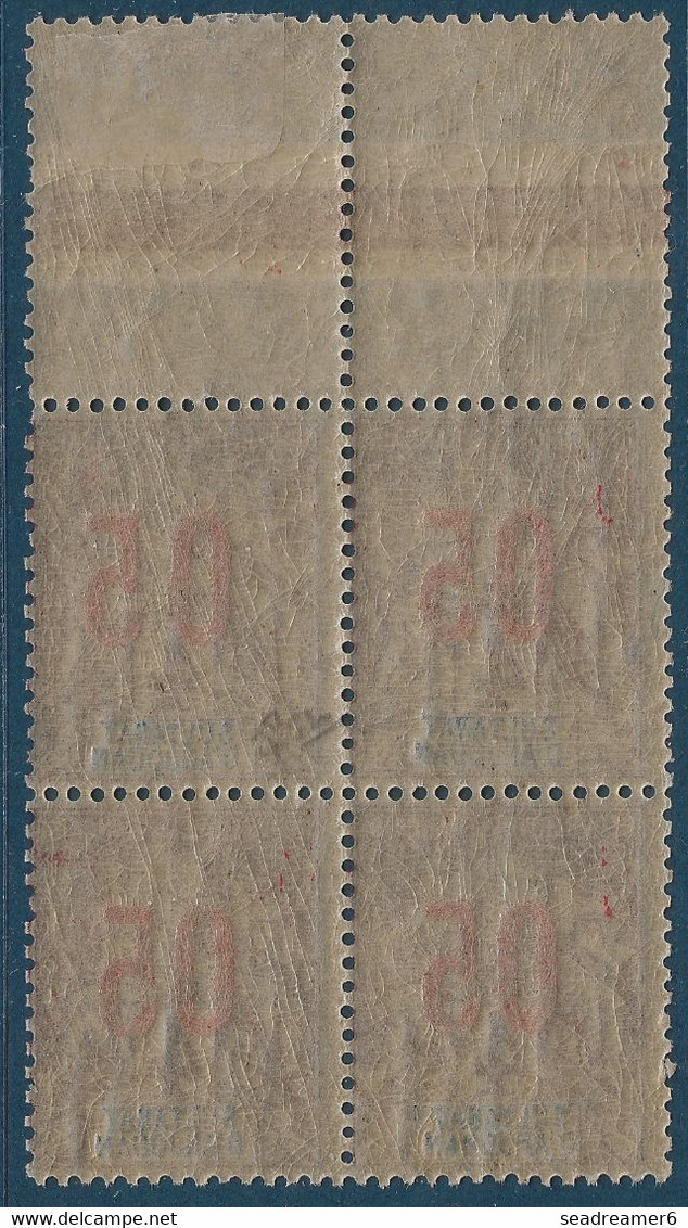 France Colonies Type Groupe Anjouan Bloc De 4 BDfeuille N°26Aa** Variété 0 & 5 Espacés De 2 Mm Signé Calves - Nuovi