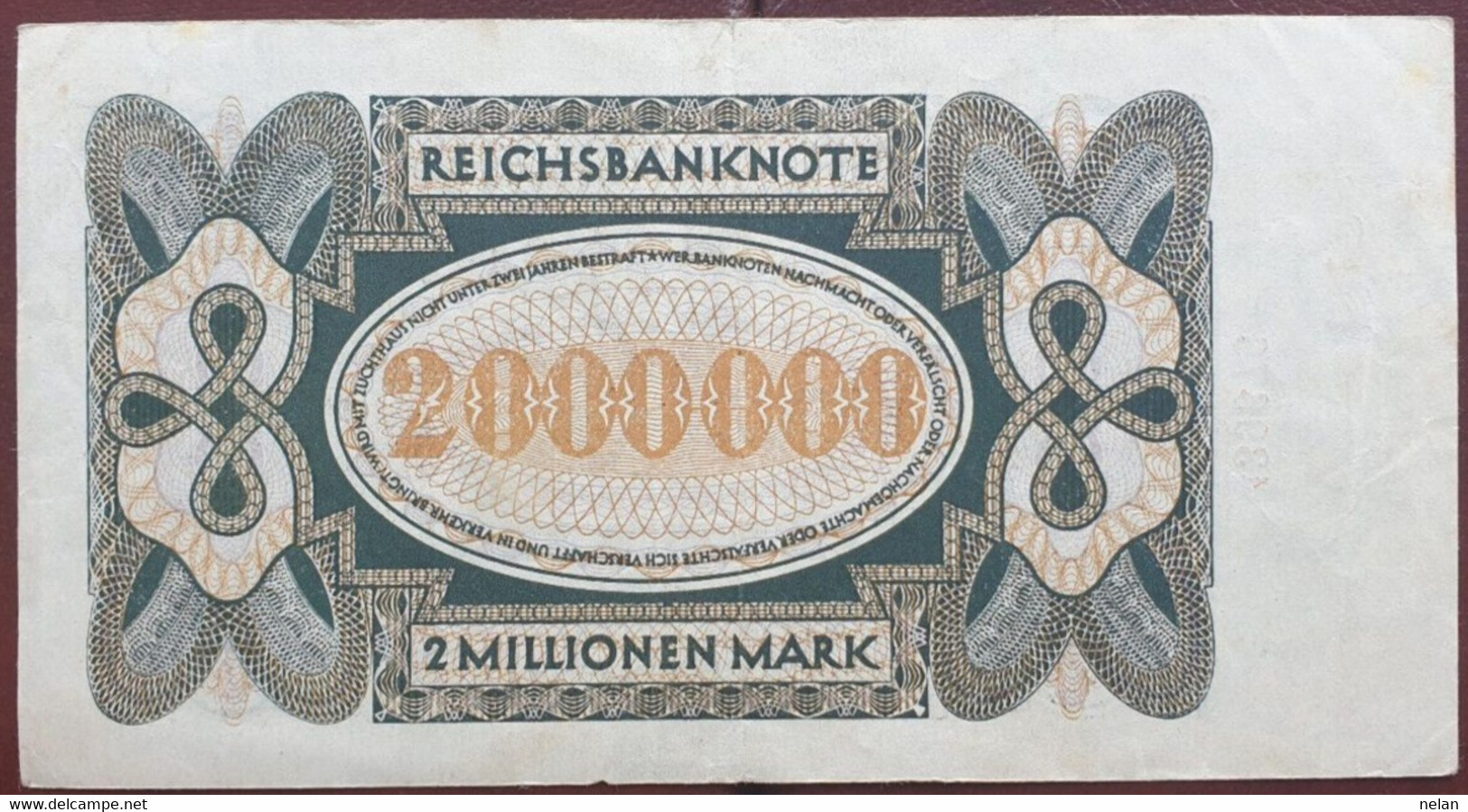 GERMANIA 2000000 MARK 1923 - Wor:P-89a.1, Ros:R-89a - 2 Millionen Mark