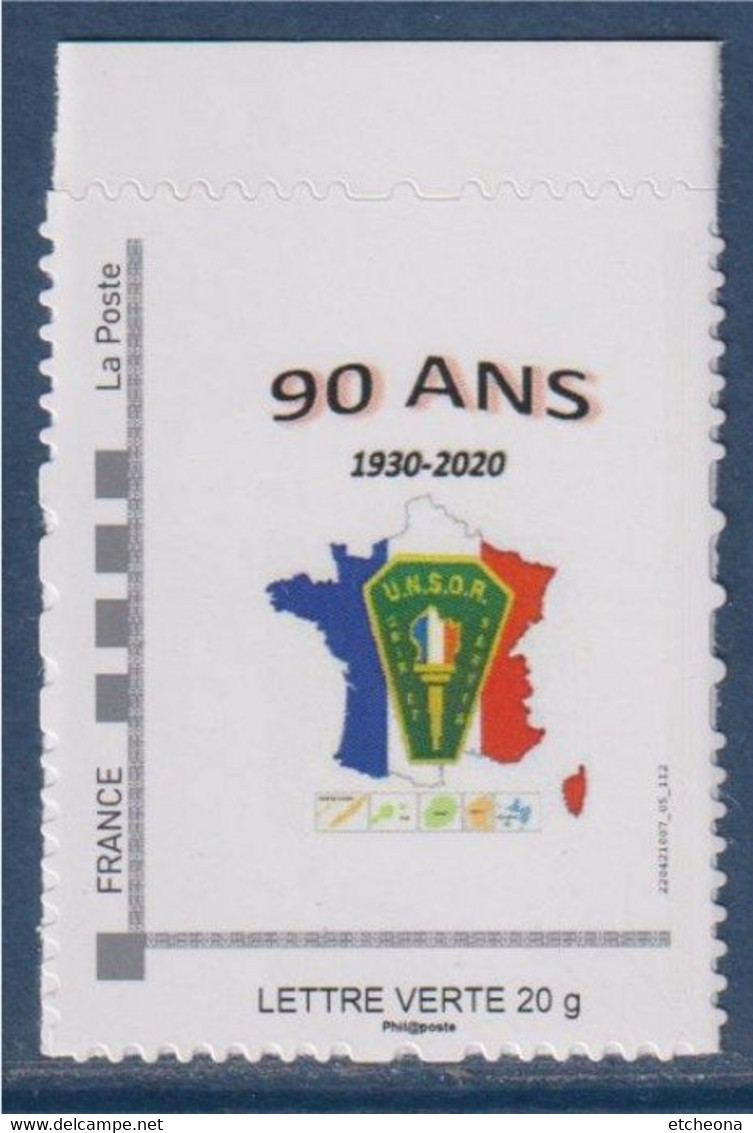 90 Ans, Union Nationale Des Sous Officiers En Retraite UNSOR , TVP LV De Feuille, Neuf Adhésif - Unused Stamps