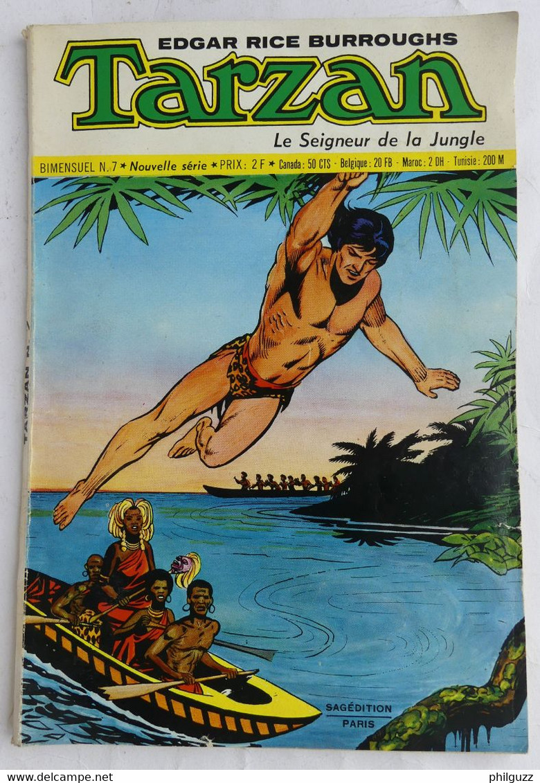 BD PF TARZAN N°7 Sagédition 1973 - Tarzan