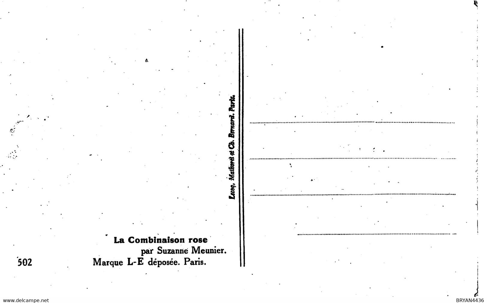 MEUNIER SuZanne - ILLUSTRATEUR - FEMME NUE - EROISME - édit; L.E. N° 502 - CARTE  TRES BON ETAT - Meunier, S.